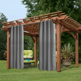 Grey Thermal Grommet Blackout Curtain - 50 In. W X 84 In. L (Option: 50inx84in)